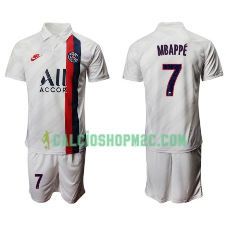 Paris Saint Germain Mbappé 7 Bambino Maglia Terza 2019/2020 Manica Corta (+ Pantaloncini)